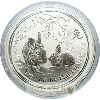 2 Unzen Australien Lunar II Hase 2011 gekapselt