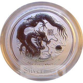 5 Unzen Australien Lunar II Drache 2012 gekapselt