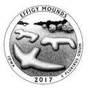 5 Unzen USA Iowa America the beautiful Effigy Mounds...