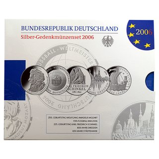 5 x 10 Euro Deutschland 2006 offizieller Folder PP