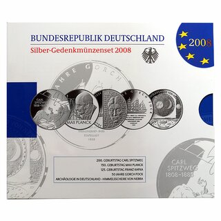 5 x 10 Euro Deutschland 2008 offizieller Folder PP
