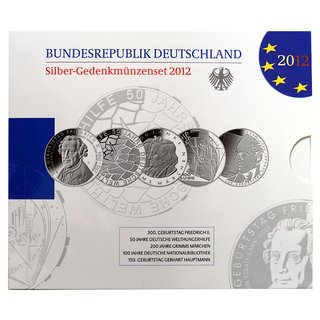 5 x 10 Euro Deutschland 2012 offizieller Folder PP