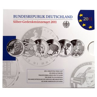6 x 10 Euro Deutschland 2011 offizieller Folder PP