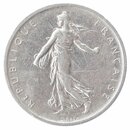 ca. 1 KG Feinsilber in Münzen zu 5 und 10 und 50 Francs Frankreich