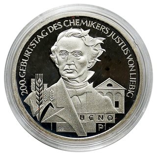 10 Euro Deutschland 2003 200. Geburtstag Justus von Liebig PP