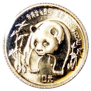 1/10 Unze Gold China Panda 1986 in Original-Folie