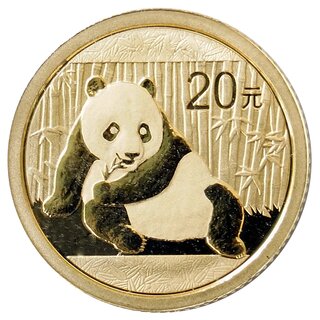 1/20 Unze Gold China Panda 2015 in Original-Folie