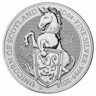 10 Unzen Großbritannien UK Queens Beasts The Unicorn 2019
