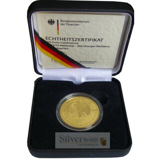 100 Euro Gold Deutschland 2010 Würzburg