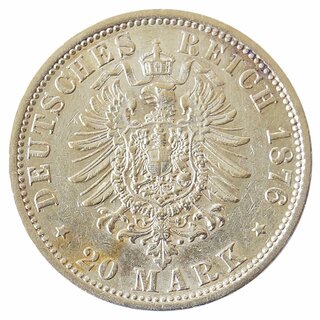 20 Mark Gold Hamburg kleiner Adler 1875-1889 J.210