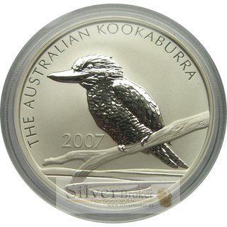 1 Unze Australien Kookaburra 2007 gekapselt