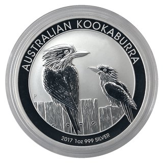 1 Unze Australien Kookaburra 2017 gekapselt