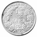 1/2 Mark Deutsches Kaiserreich 1905-1919 kleines Silber